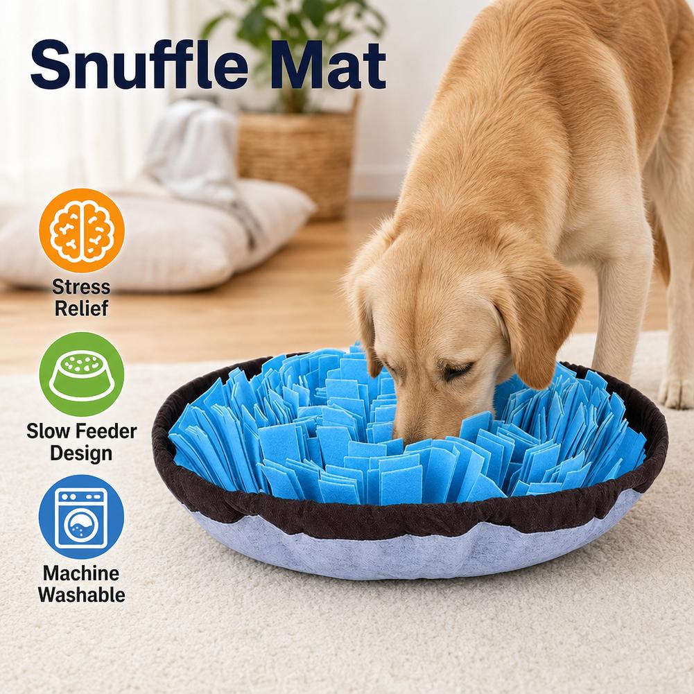 Dog Puzzle Feeder Toy - Köpekler İçin Etkileşimli Besleme Oyun Matı,