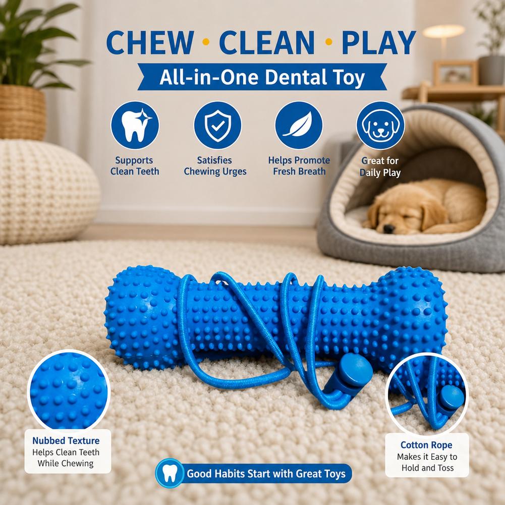 Teeth Cleaning Dog Chew Bone - Küçük Evcil Hayvanlar İçin Plastik Kemik